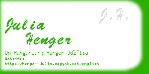julia henger business card